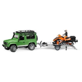 Τετρακίνητο Land Rover μηχανάκι χιονιού και οδηγό