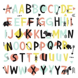 Αυτοκόλλητα Τοίχου Tribal Alphabet