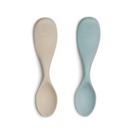 Short Silicone Feeding Spoons - Set of 2 - Ballerina and Vehicles